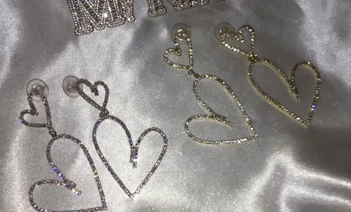 Earrings Minx London Diamond Hoop Earrings Heart Earrings Womens Earrings Heart earrings with Diamonds Iced Out Earrings Womens Big Hoop Earrings