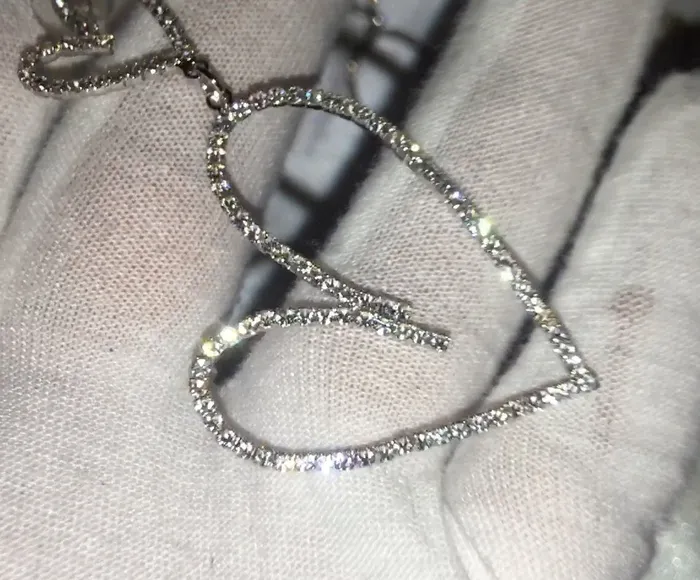 Earrings Minx London Diamond Hoop Earrings Heart Earrings Womens Earrings Heart earrings with Diamonds Iced Out Earrings Womens Big Hoop Earrings