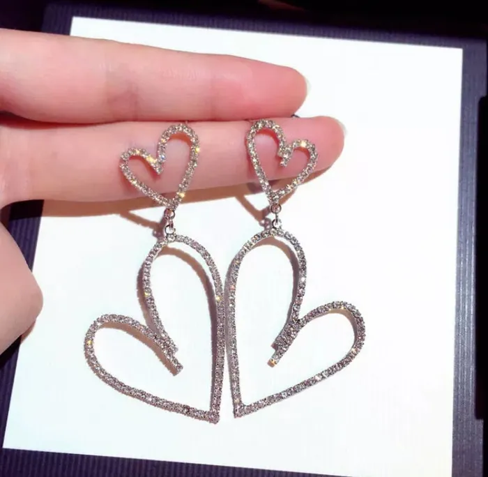 Earrings Minx London Diamond Hoop Earrings Heart Earrings Womens Earrings Heart earrings with Diamonds Iced Out Earrings Womens Big Hoop Earrings