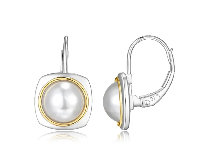 ELLE Earrings ELLE Two Tone Pearl Earrings SI3008