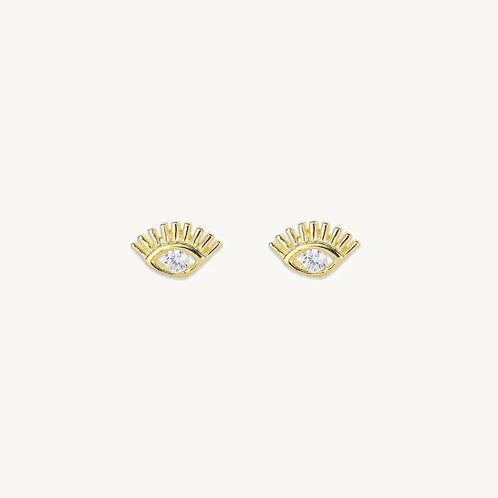 Evil Eye Zirconia Stud Earrings Camile Stone Earrings