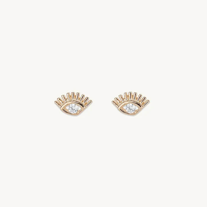 Evil Eye Zirconia Stud Earrings Camile Stone Earrings
