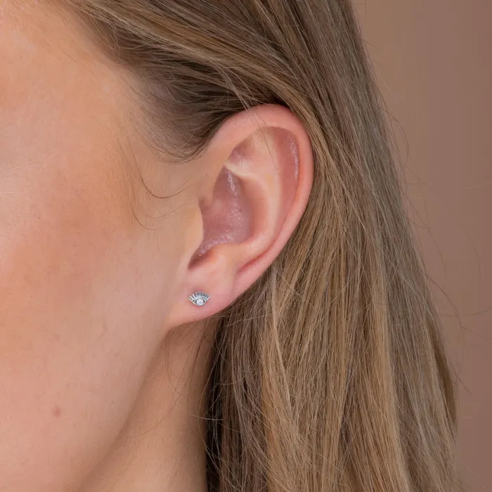 Evil Eye Zirconia Stud Earrings Camile Stone Earrings