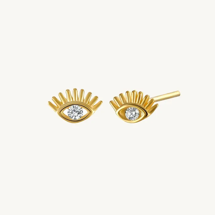 Evil Eye Zirconia Stud Earrings Camile Stone Earrings