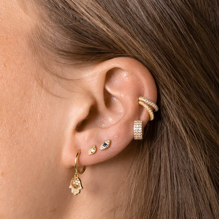 Evil Eye Zirconia Stud Earrings Camile Stone Earrings