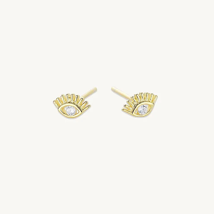 Evil Eye Zirconia Stud Earrings Camile Stone Earrings