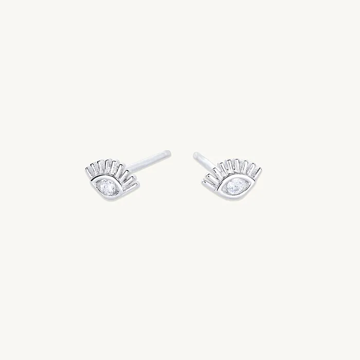 Evil Eye Zirconia Stud Earrings Camile Stone Earrings