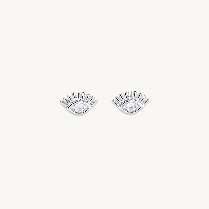 Evil Eye Zirconia Stud Earrings Camile Stone Earrings