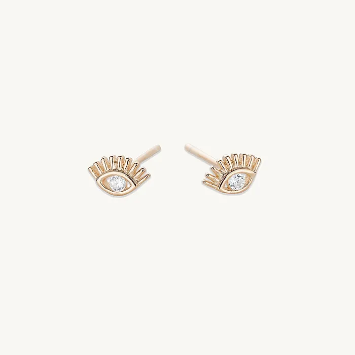 Evil Eye Zirconia Stud Earrings Camile Stone Earrings