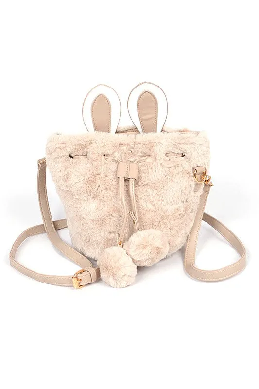 Faux Fur Plush Bunny Ear Crossbody Swing Bag LA Jewelry Plaza Earrings Faux Fur Plush Bunny Ear Crossbody Swing Bag LA Jewelry Plaza Earrings