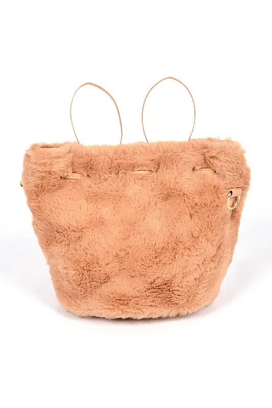 Faux Fur Plush Bunny Ear Crossbody Swing Bag LA Jewelry Plaza Earrings Faux Fur Plush Bunny Ear Crossbody Swing Bag LA Jewelry Plaza Earrings