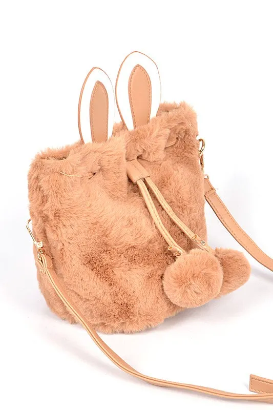 Faux Fur Plush Bunny Ear Crossbody Swing Bag LA Jewelry Plaza Earrings Faux Fur Plush Bunny Ear Crossbody Swing Bag LA Jewelry Plaza Earrings