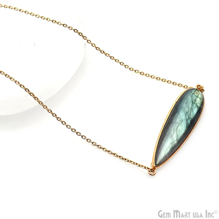 Flashy Labradorite Cabochon 40x10mm Pears Double Bail Gold Plated Gemstone Connector GemmartUSA PreStyled Sets Flashy Labradorite Cabochon 40x10mm Pears Double Bail Gold Plated Gemstone Connector GemmartUSA PreStyled Sets