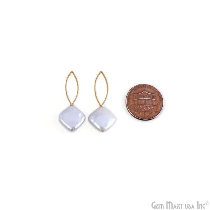 Freshwater Baroque Pearl Charm Gold Marquise Loop 34x14mm 1pair GemMartUSA Charm Necklaces Freshwater Baroque Pearl Charm Gold Marquise Loop 34x14mm 1pair GemMartUSA Charm Necklaces