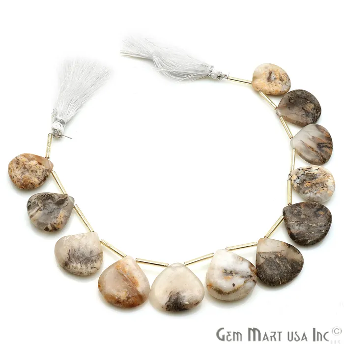 GemmartUSA Necklaces Banded Opal Heart Beads 8 Inch Gemstone Strands Drilled Strung Briolette Beads Heart Shape 24x23mm GemmartUSA Necklaces Banded Opal Heart Beads 8 Inch Gemstone Strands Drilled Strung Briolette Beads Heart Shape 24x23mm