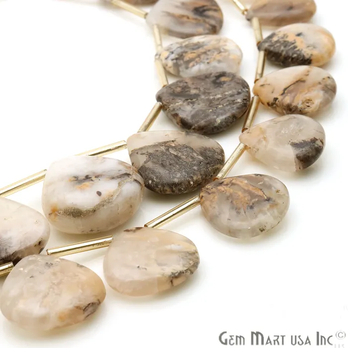 GemmartUSA Necklaces Banded Opal Heart Beads 8 Inch Gemstone Strands Drilled Strung Briolette Beads Heart Shape 24x23mm GemmartUSA Necklaces Banded Opal Heart Beads 8 Inch Gemstone Strands Drilled Strung Briolette Beads Heart Shape 24x23mm