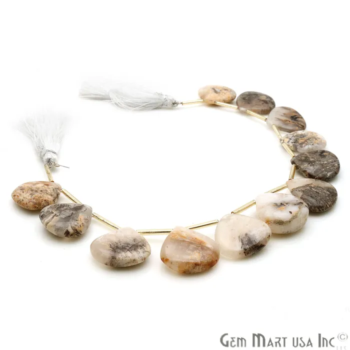 GemmartUSA Necklaces Banded Opal Heart Beads 8 Inch Gemstone Strands Drilled Strung Briolette Beads Heart Shape 24x23mm GemmartUSA Necklaces Banded Opal Heart Beads 8 Inch Gemstone Strands Drilled Strung Briolette Beads Heart Shape 24x23mm
