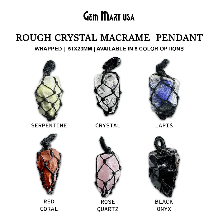 GemMartUSA Necklaces DIY Macrame Cage Crystal Holder Necklace Stone Holder Macrame Pendant GemMartUSA Necklaces DIY Macrame Cage Crystal Holder Necklace Stone Holder Macrame Pendant