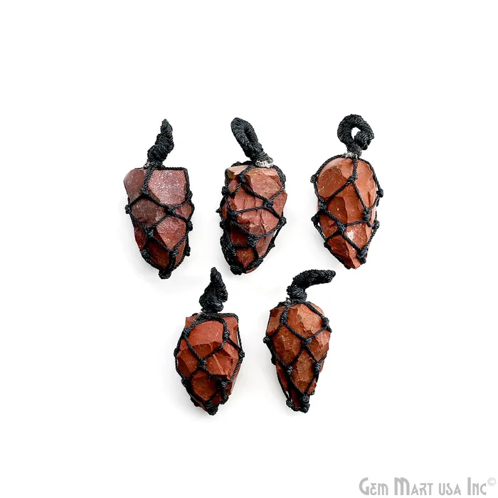 GemMartUSA Necklaces DIY Macrame Cage Crystal Holder Necklace Stone Holder Macrame Pendant
