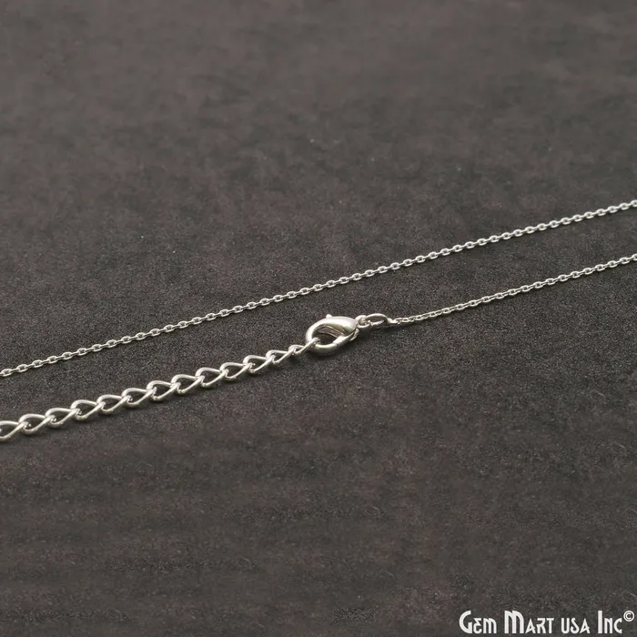 GemMartUSA Necklaces Link Chain Necklace 18 Inch With Lobster Claw Clasp GemMartUSA Necklaces Link Chain Necklace 18 Inch With Lobster Claw Clasp