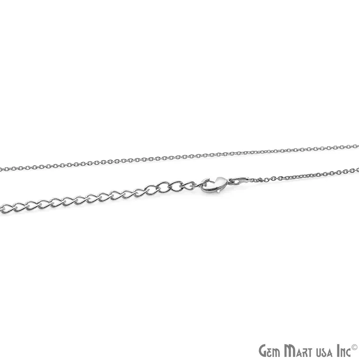 GemMartUSA Necklaces Link Chain Necklace 18 Inch With Lobster Claw Clasp GemMartUSA Necklaces Link Chain Necklace 18 Inch With Lobster Claw Clasp