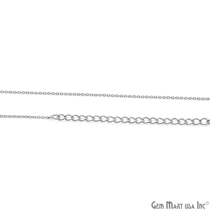 GemMartUSA Necklaces Link Chain Necklace 18 Inch With Lobster Claw Clasp GemMartUSA Necklaces Link Chain Necklace 18 Inch With Lobster Claw Clasp