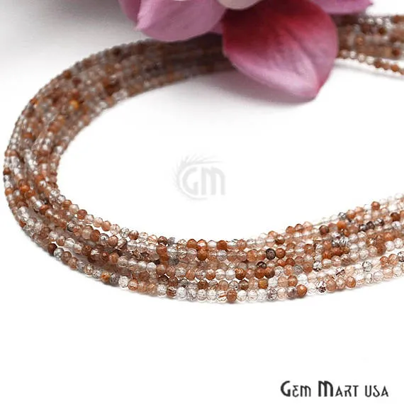 GemMartUSA Necklaces Multi Hessonite 225mm Silver Plated 18Inch Long Wire Wrapped Beads Necklace