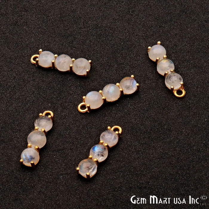 GemmartUSA PreStyled Sets Rainbow Moonstone 22x6mm Prong Setting Gold Plated Component Connector GemmartUSA PreStyled Sets Rainbow Moonstone 22x6mm Prong Setting Gold Plated Component Connector