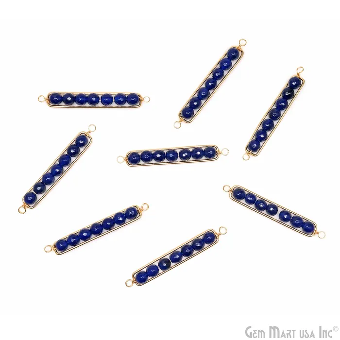 GemMartUSA PreStyled Sets Rectangle 47x8mm Wire Wrapped Gold Plated Statement Pendant Connector