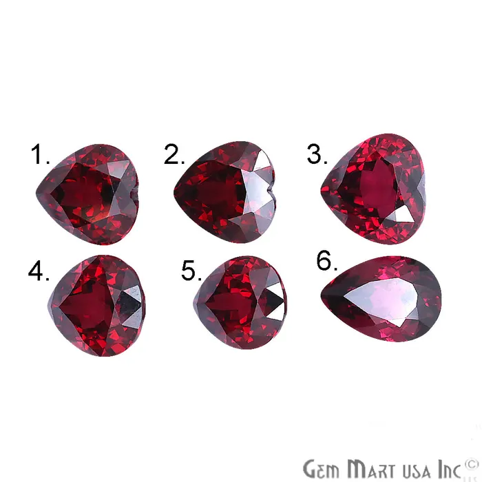 GemmartUSA Rhodolite Pear Heart Gemstone 713mm 1pc 100 Natural Faceted Loose Gems Wholesale Gemstones GemmartUSA RH01130118 Necklaces