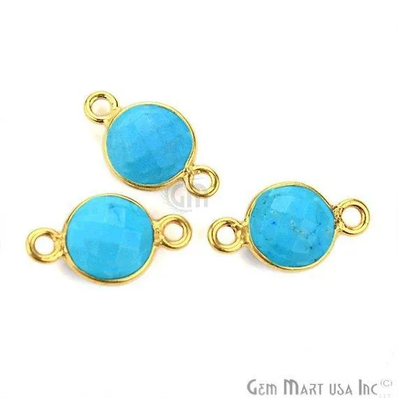 GemmartUSA Rings Round 6mm Gold Double Bail Gemstone Connector GemmartUSA Rings Round 6mm Gold Double Bail Gemstone Connector