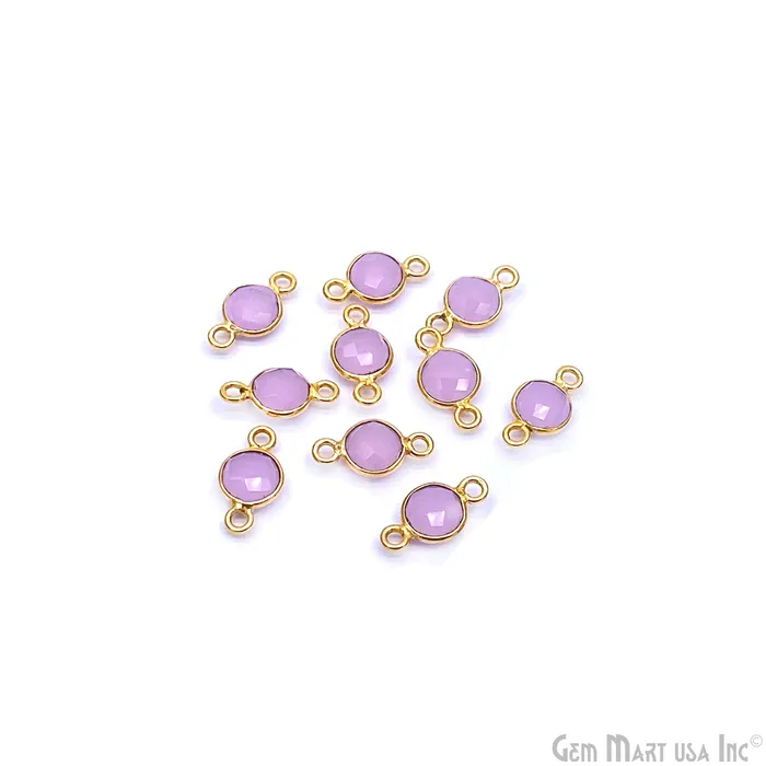 GemmartUSA Rings Round 6mm Gold Double Bail Gemstone Connector GemmartUSA Rings Round 6mm Gold Double Bail Gemstone Connector