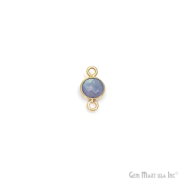 GemmartUSA Rings Round 6mm Gold Double Bail Gemstone Connector GemmartUSA Rings Round 6mm Gold Double Bail Gemstone Connector
