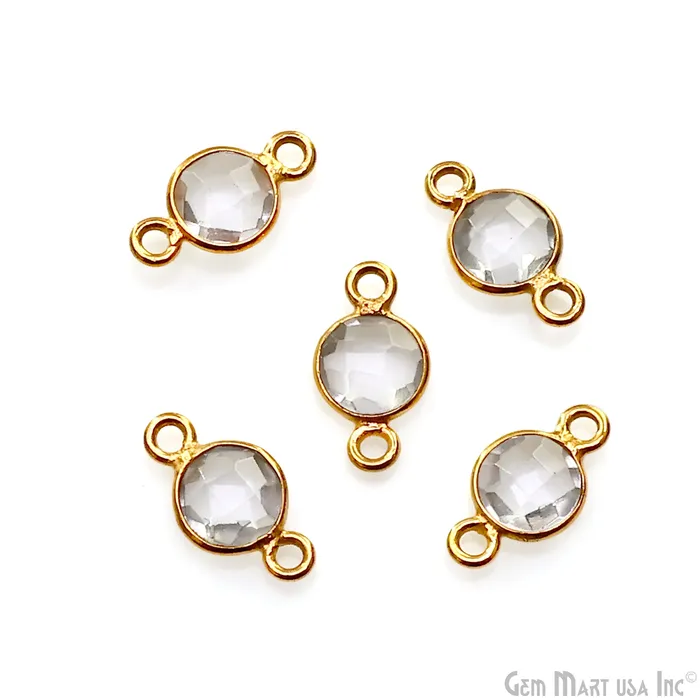 GemmartUSA Rings Round 6mm Gold Double Bail Gemstone Connector GemmartUSA Rings Round 6mm Gold Double Bail Gemstone Connector