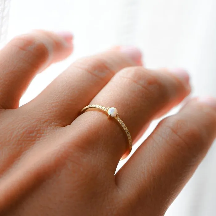 Grace PK Rings MINIMALIST OPAL RING