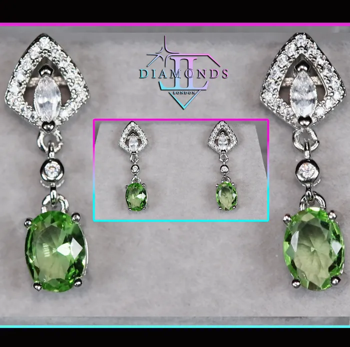 Green Diamond Earrings Green Diamond Oval Earrings Diamond Earrings Lab Diamonds London Earrings Green Diamond Earrings Green Diamond Oval Earrings Diamond Earrings Lab Diamonds London Earrings