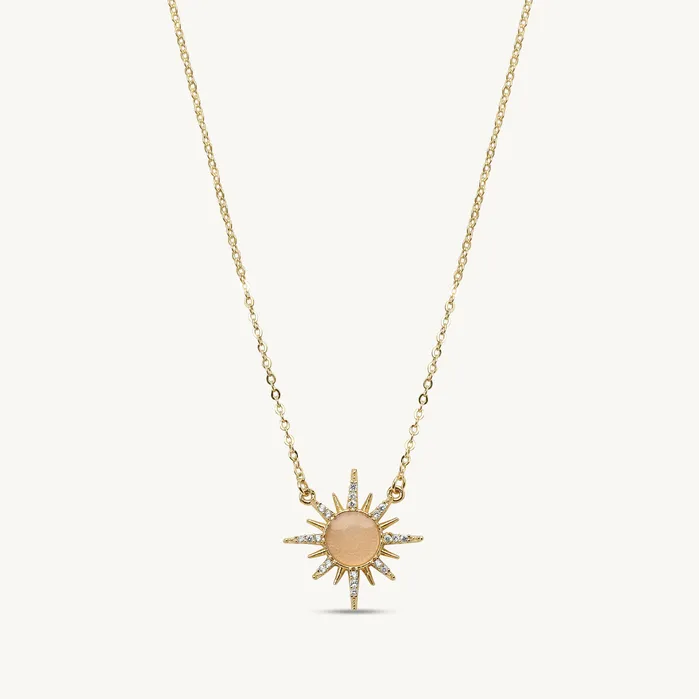Ideaure Jewelry Necklaces Flavia Dainty Sun Pendant Necklace