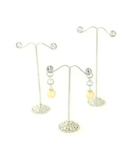 JPIDisplay Earrings Silver Metal Earring Holder 3 PCSSET