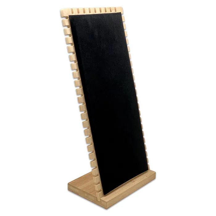 JPIDisplay Necklaces 37 x 18cm Black Velvet Bamboo Necklace Jewelry Display JPIDisplay Necklaces 37 x 18cm Black Velvet Bamboo Necklace Jewelry Display