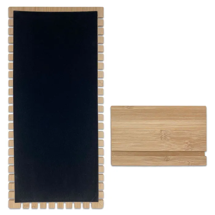 JPIDisplay Necklaces 37 x 18cm Black Velvet Bamboo Necklace Jewelry Display JPIDisplay Necklaces 37 x 18cm Black Velvet Bamboo Necklace Jewelry Display