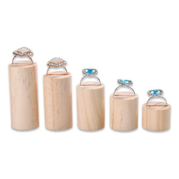 JPIDisplay Rings 5 Piece Tiered Jewelry Display Ring Stands