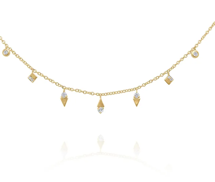 KC Designs Necklaces 14k Yellow Gold Diamond Geometric Dangle Necklace I8471 KC Designs Necklaces 14k Yellow Gold Diamond Geometric Dangle Necklace I8471