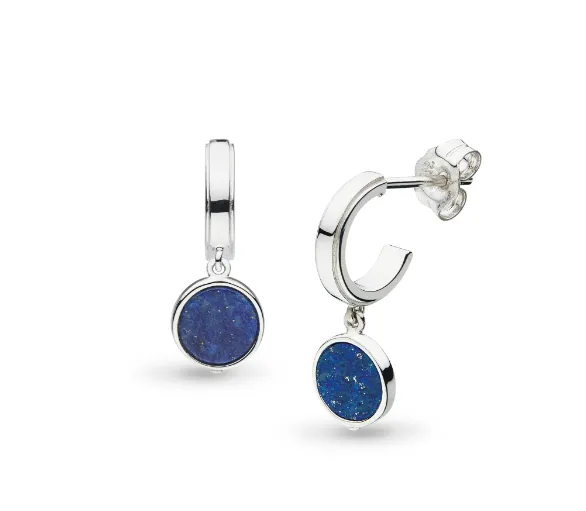Kit Heath Silver Lapis Petite Hoop Earrings SI2767 Kit Heath Earrings