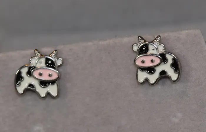 Lab Diamonds London Cute Ear Studs Cow Ear Studs Anime Jewellery Earrings