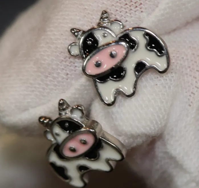 Lab Diamonds London Cute Ear Studs Cow Ear Studs Anime Jewellery Earrings