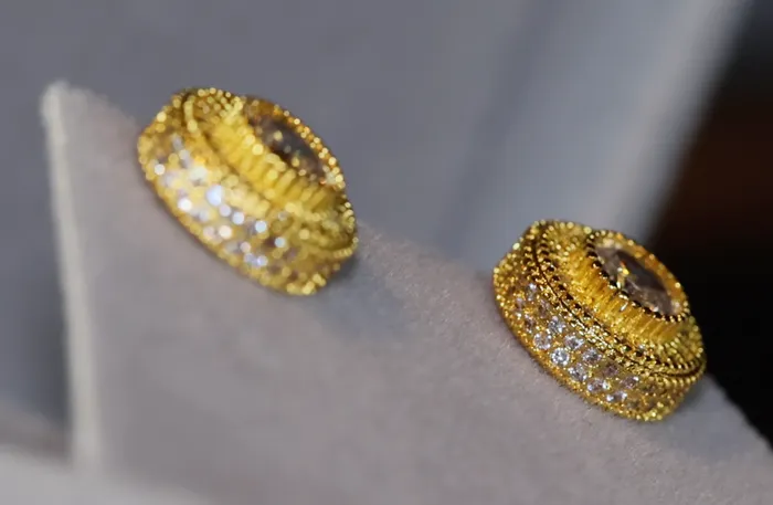 Lab Diamonds London Earrings Gold Iced Out Ear Studs