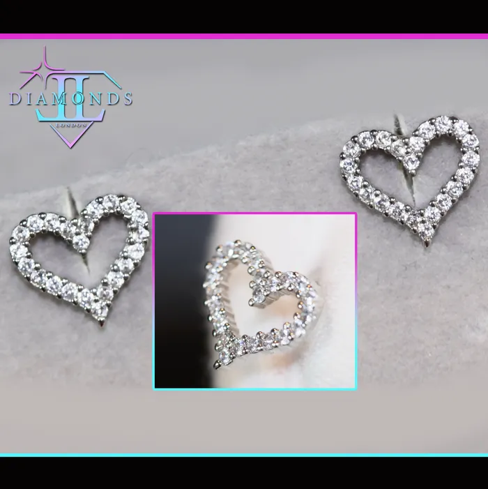 Lab Diamonds London Earrings Heart earrings with Diamonds Heart Ear Studs Womens Diamond Ear Studs Ear Studs Lab Diamonds London Earrings Heart earrings with Diamonds Heart Ear Studs Womens Diamond Ear Studs Ear Studs