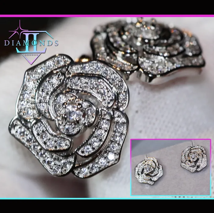 Lab Diamonds London Earrings Womens Diamond Ear Studs Diamond Flower Ear Studs Lab Diamonds London Earrings Womens Diamond Ear Studs Diamond Flower Ear Studs