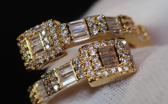 Lab Diamonds London Iced Out Ring Eternity Ring Gold Iced Out Ring Baguette Diamond Eternity Ring Rings
