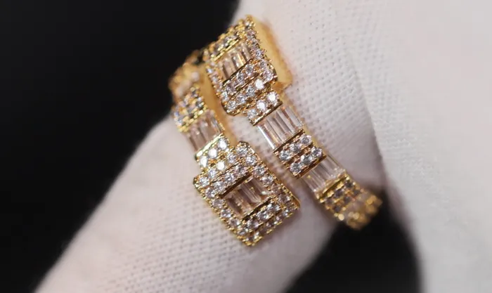 Lab Diamonds London Iced Out Ring Eternity Ring Gold Iced Out Ring Baguette Diamond Eternity Ring Rings